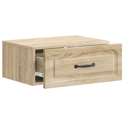 Mobiletto da notte a muro Rovere Sonoma 49 x 34,5 x 20 cm | homemem39