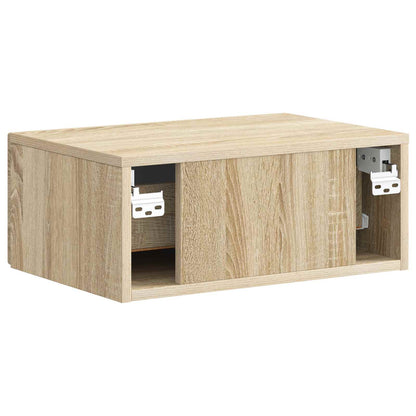 Mobiletto da notte a muro 2 pcs Rovere Sonoma 49 x 34,5 x 20 cm | homemem39