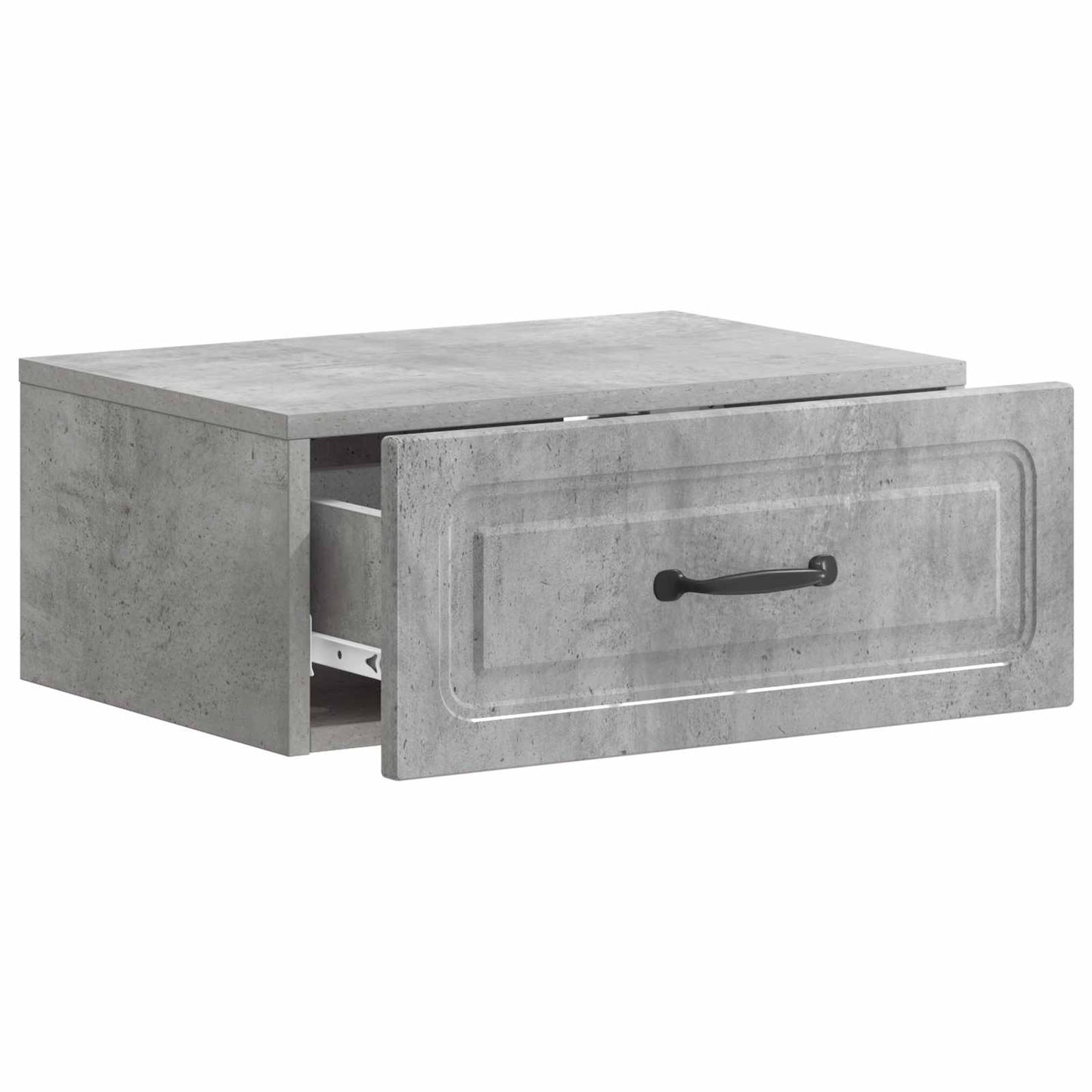 Mobiletto da notte a muro Grigio Cemento 49 x 34,5 x 20 cm