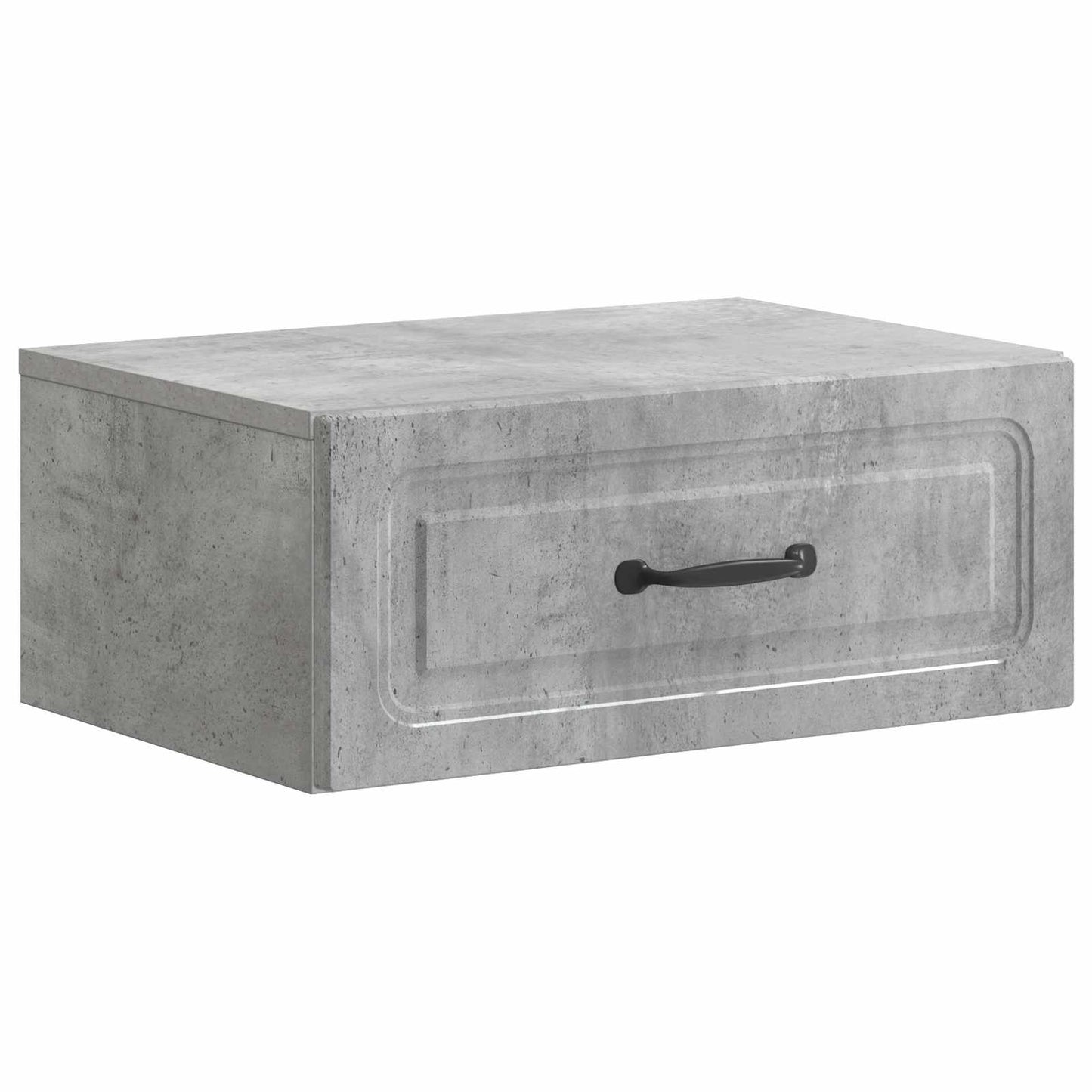Mobiletto da notte a muro con cassetto 2 pcs Grigio Cemento | homemem39