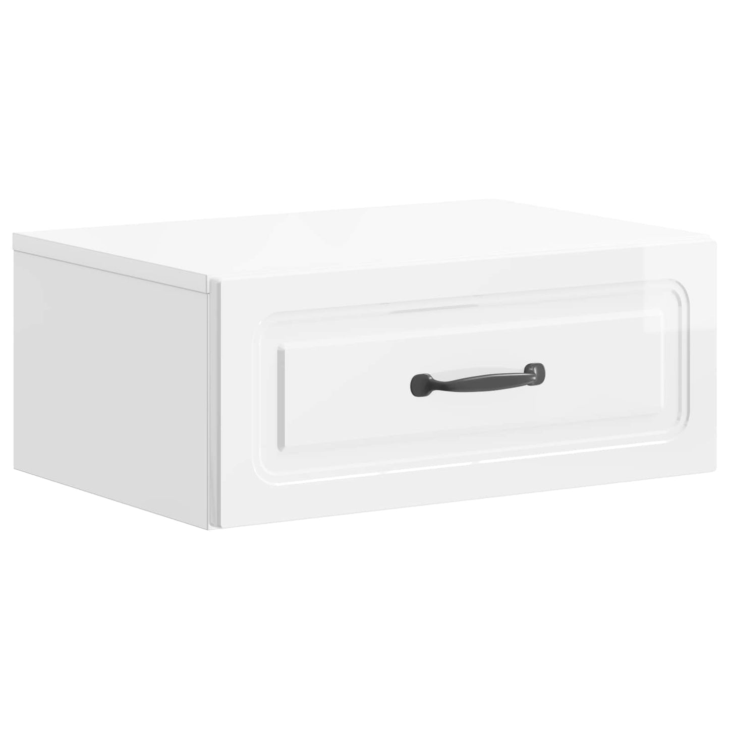 Mobiletto da notte a muro Bianco Lucido 49 x 34,5 x 20 cm