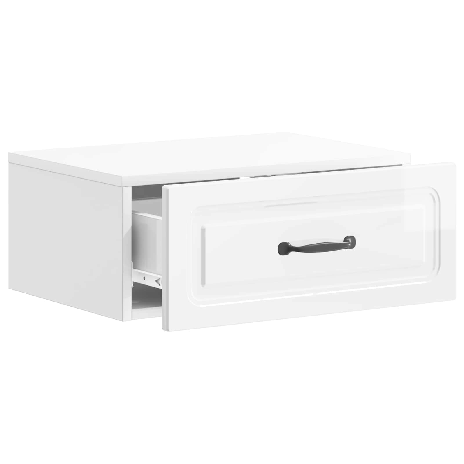Mobiletto da notte a muro Bianco Lucido 49 x 34,5 x 20 cm | homemem39