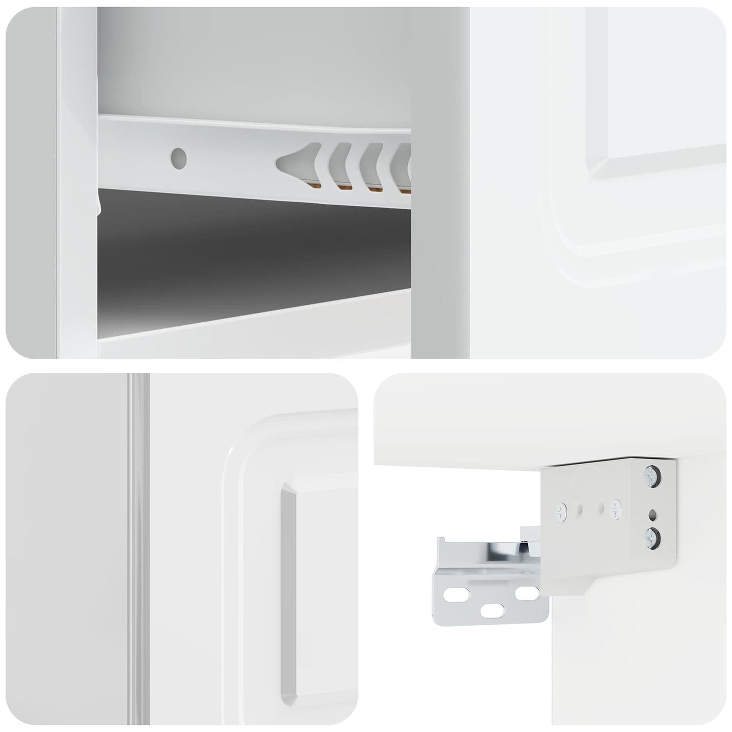 Mobiletto da notte a muro 2 pcs Bianco Lucido 49 x 34,5 x 20 cm | homemem39