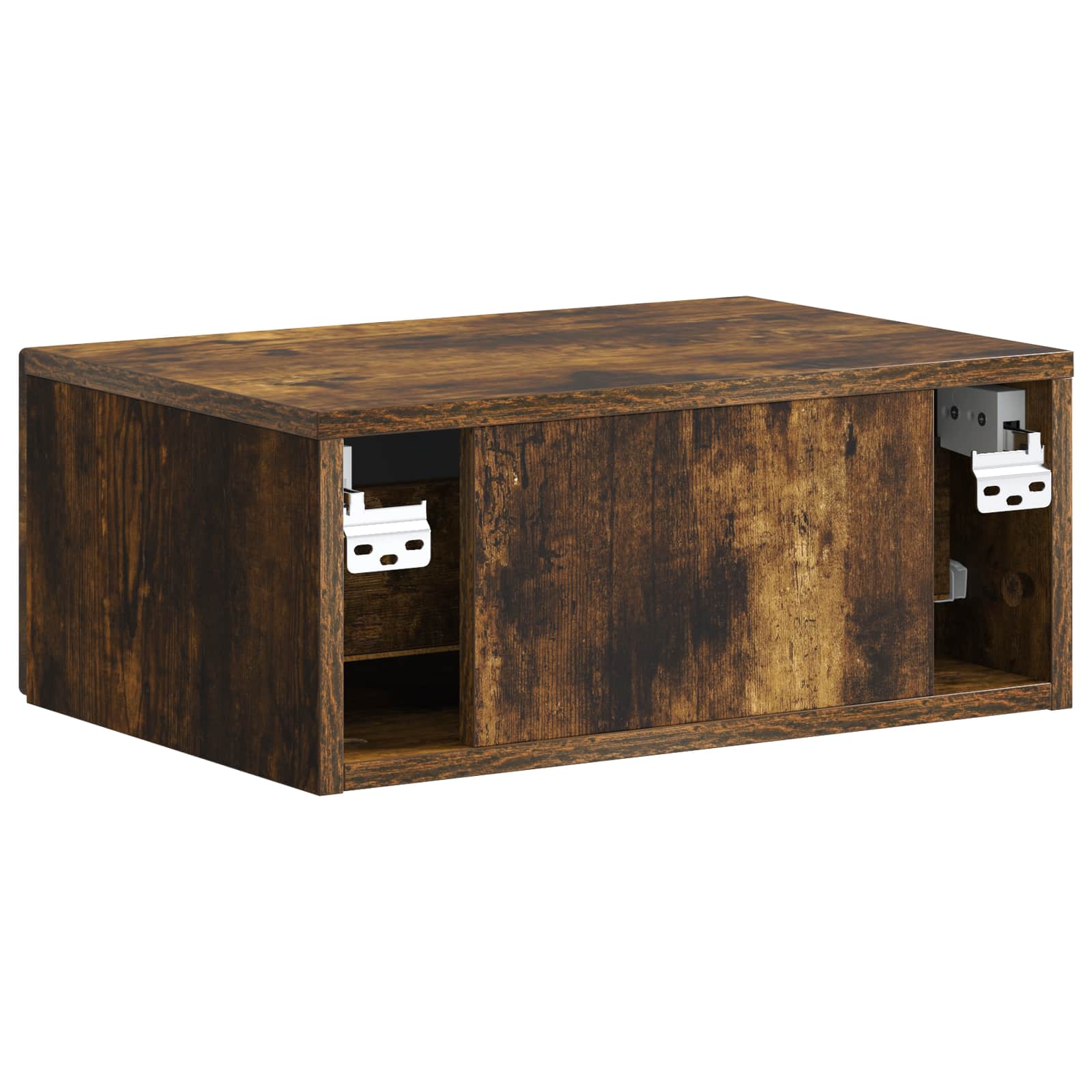 Mobiletto da notte a muro 2 pcs Rovere Fumo 49 x 34,5 x 20 cm | homemem39