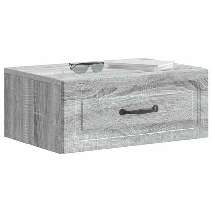 Mobiletto da notte a muro 2 pcs Grigio Sonoma 49 x 34,5 x 20 cm