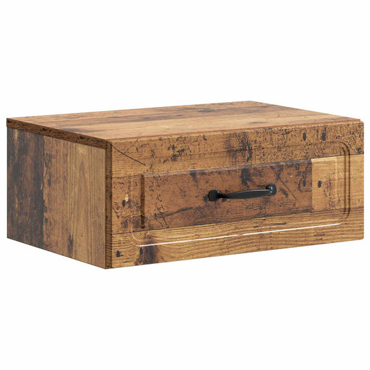 Mobiletto da notte a muro Legno antico 49 x 34,5 x 20 cm
