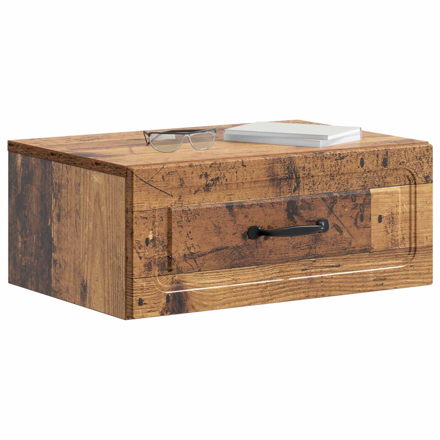 Mobiletto da notte a muro Legno antico 49 x 34,5 x 20 cm | homemem39