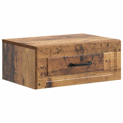 Mobiletto da notte a muro 2 pcs Legno antico 49 x 34,5 x 20 cm