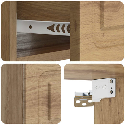 Mobiletto da notte a muro con cassetto 2 pcs Rovere Artigianale | homemem39