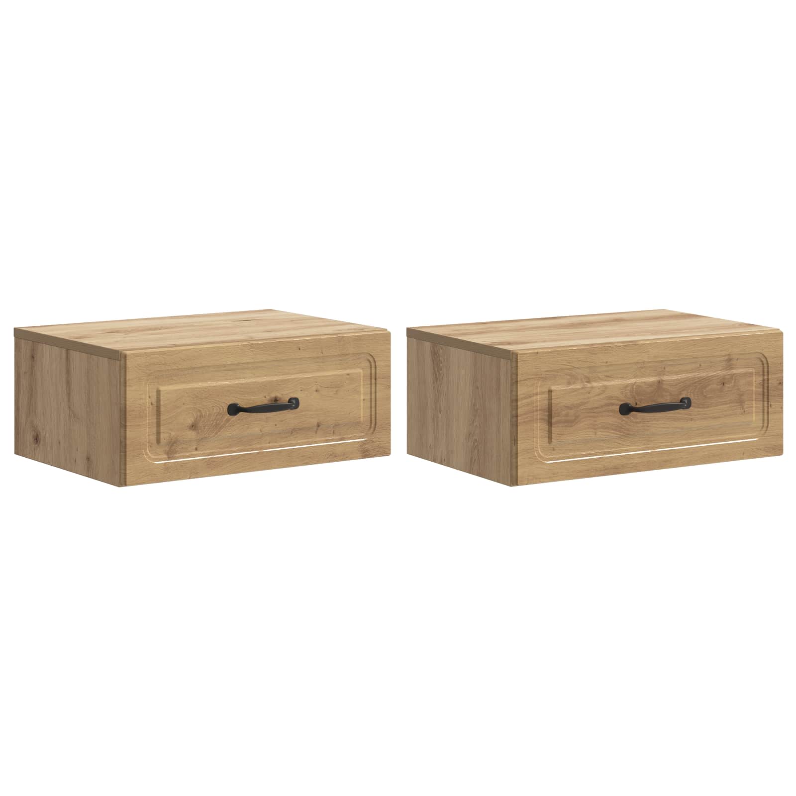Mobiletto da notte a muro con cassetto 2 pcs Rovere Artigianale | homemem39