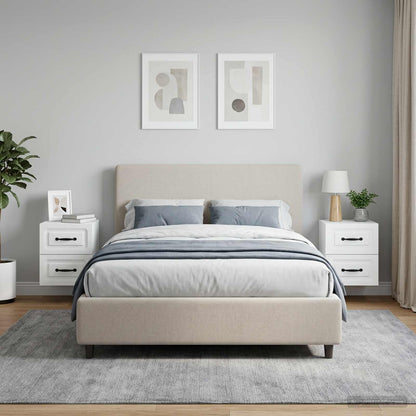 Mobiletto da notte a muro 2 pcs Bianco 34,5 x 33 x 40 cm