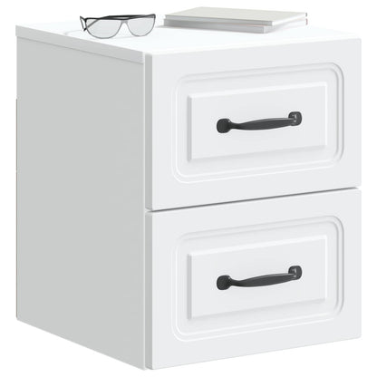 Mobiletto da notte a muro 2 pcs Bianco 34,5 x 33 x 40 cm | homemem39