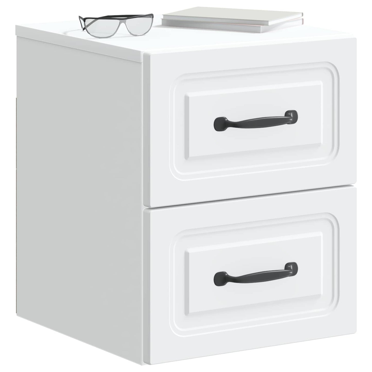 Mobiletto da notte a muro 2 pcs Bianco 34,5 x 33 x 40 cm
