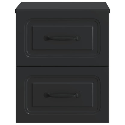 Mobiletto da notte a muro con cassetto Nero 34,5 x 33 x 40 cm | homemem39