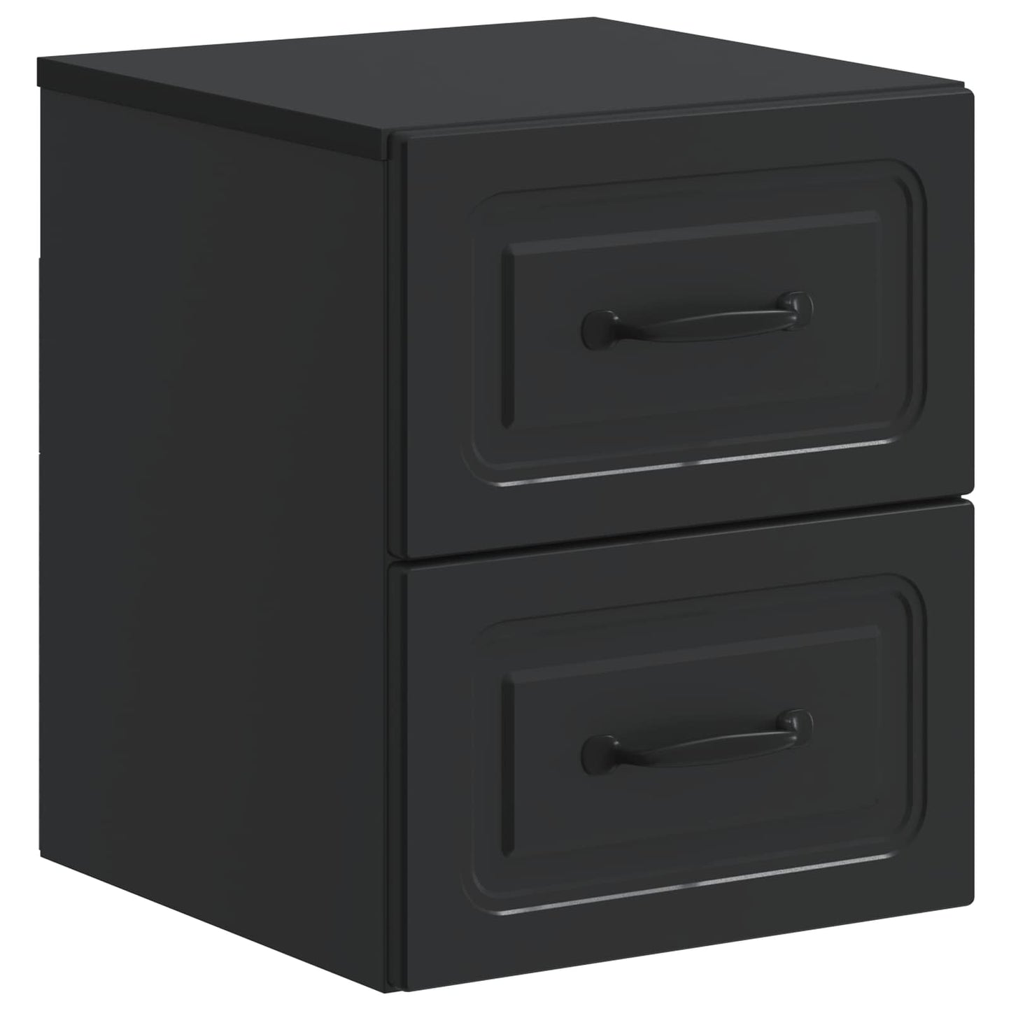 Mobiletto da notte a muro 2 pcs Nero 34,5 x 33 x 40 cm | homemem39
