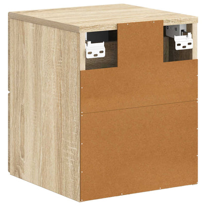 Mobiletto da notte a muro Rovere Sonoma 34,5 x 33 x 40 cm | homemem39
