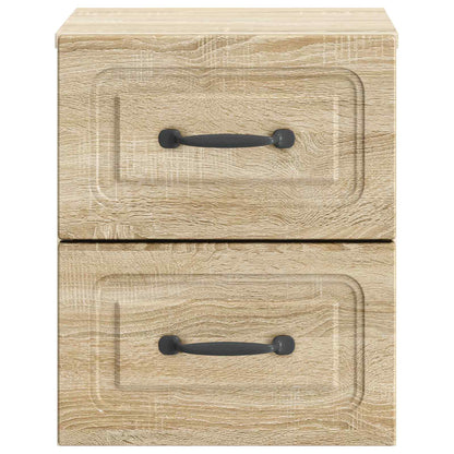 Mobiletto da notte a muro Rovere Sonoma 34,5 x 33 x 40 cm | homemem39
