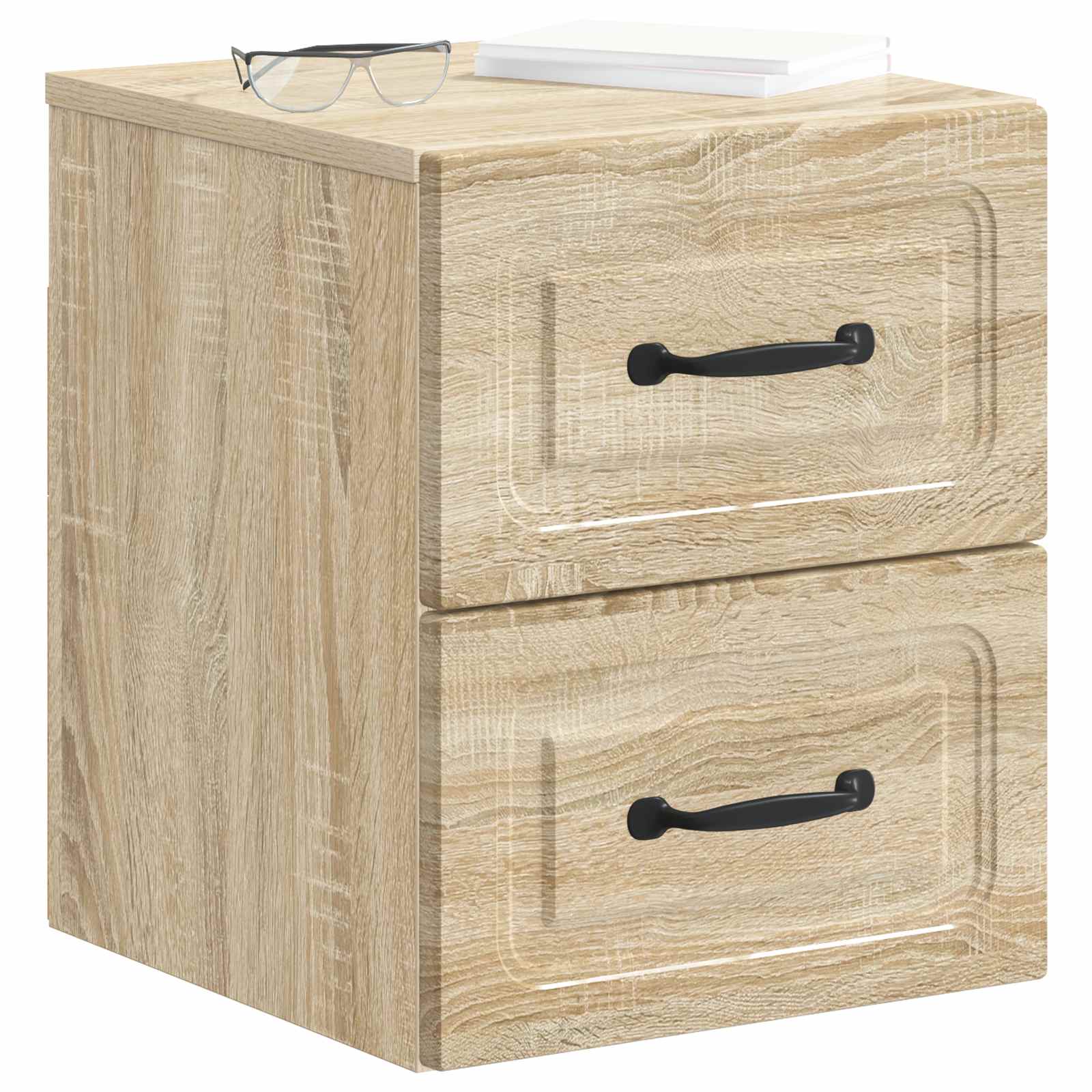 Mobiletto da notte a muro Rovere Sonoma 34,5 x 33 x 40 cm | homemem39