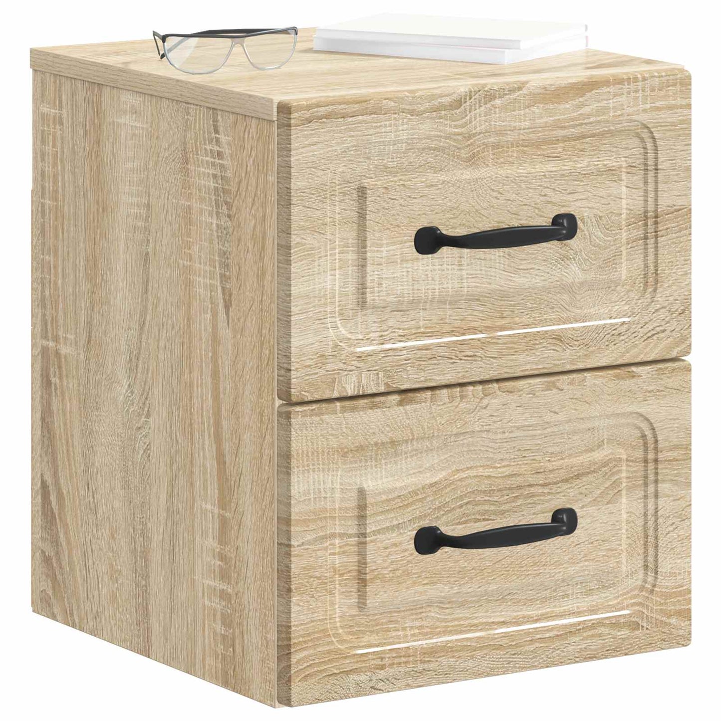 Mobiletto da notte a muro Rovere Sonoma 34,5 x 33 x 40 cm