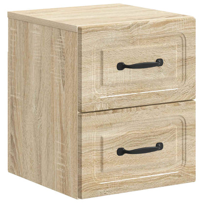 Mobiletto da notte a muro 2 pcs Rovere Sonoma 34,5 x 33 x 40 cm