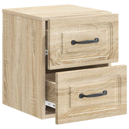 Mobiletto da notte a muro 2 pcs Rovere Sonoma 34,5 x 33 x 40 cm