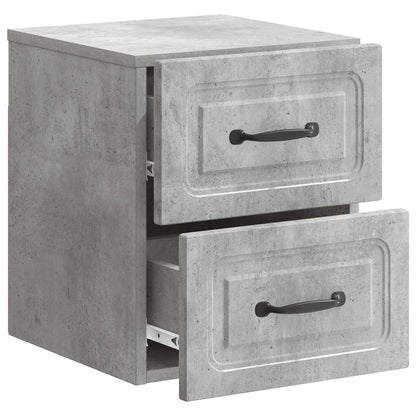 Mobiletto da notte a muro Grigio Cemento 34,5 x 33 x 40 cm | homemem39
