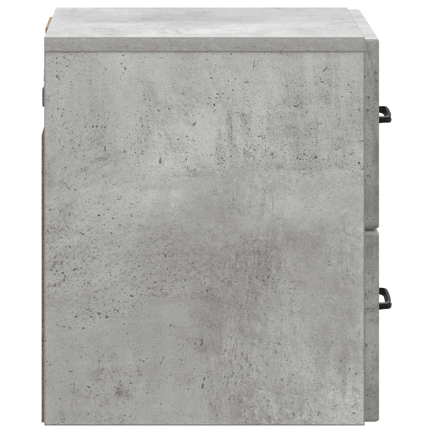 Mobiletto da notte a muro con cassetto 2 pcs Grigio Cemento