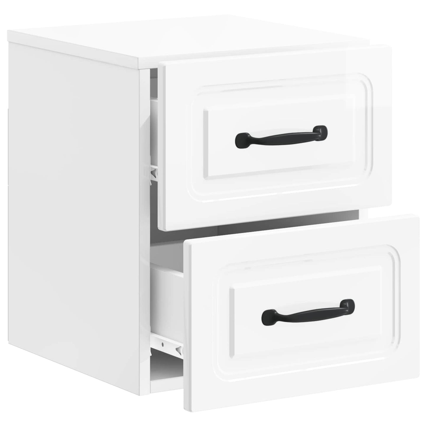 Mobiletto da notte a muro 2 pcs Bianco Lucido 34,5 x 33 x 40 cm | homemem39