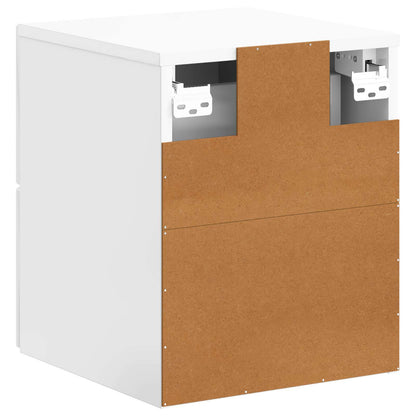 Mobiletto da notte a muro 2 pcs Bianco Lucido 34,5 x 33 x 40 cm | homemem39