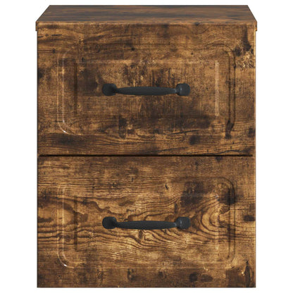 Mobiletto da notte a muro 2 pcs Rovere Fumo 34,5 x 33 x 40 cm | homemem39