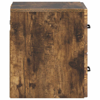 Mobiletto da notte a muro 2 pcs Rovere Fumo 34,5 x 33 x 40 cm | homemem39
