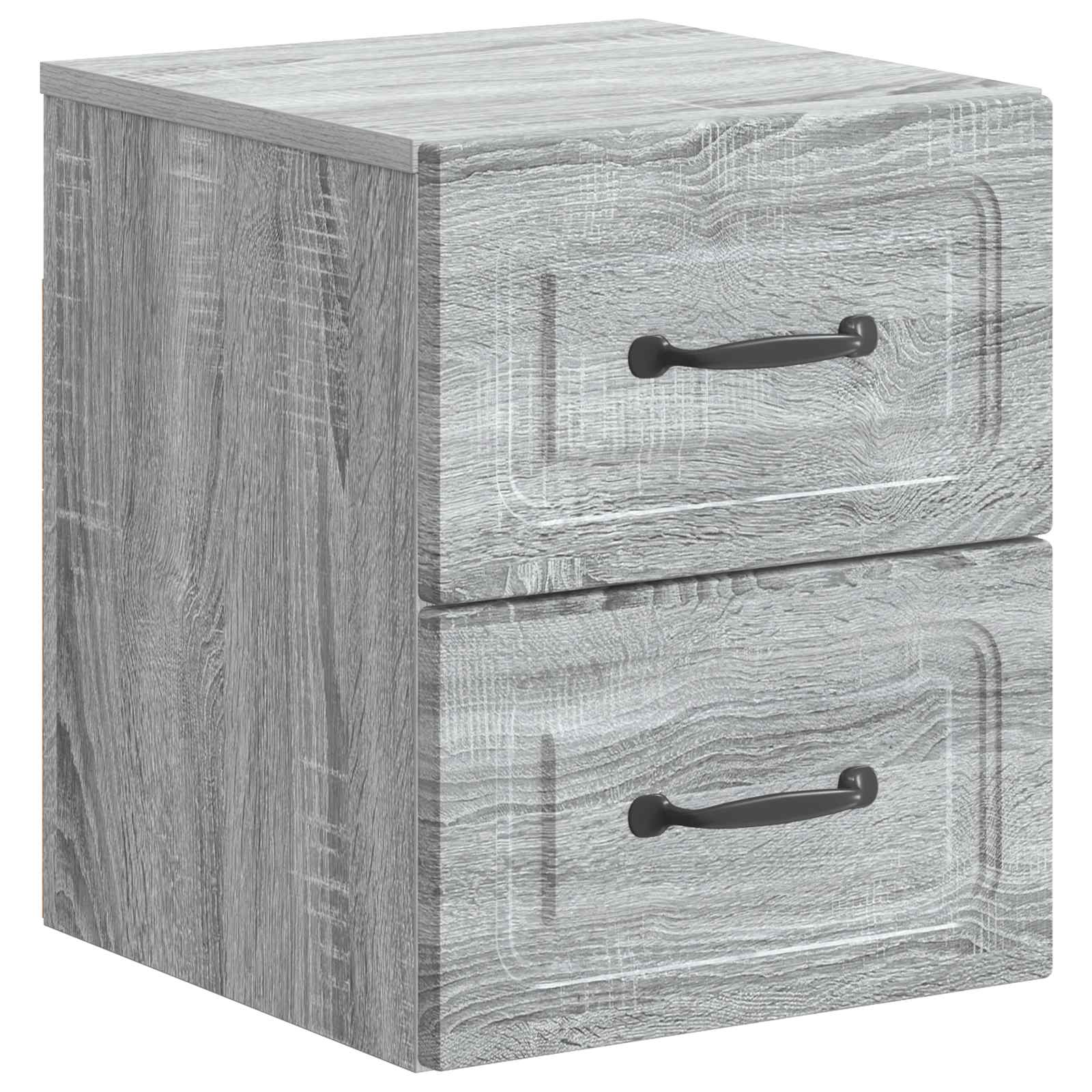 Mobiletto da notte a muro Grigio Sonoma 34,5 x 33 x 40 cm | homemem39