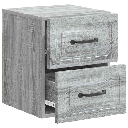 Mobiletto da notte a muro Grigio Sonoma 34,5 x 33 x 40 cm | homemem39