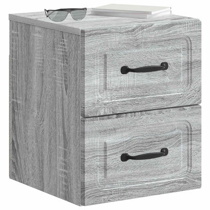 Mobiletto da notte a muro Grigio Sonoma 34,5 x 33 x 40 cm | homemem39