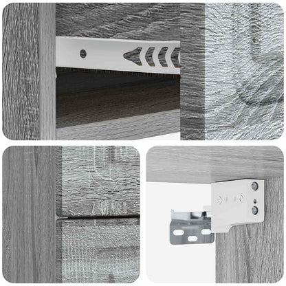 Mobiletto da notte a muro 2 pcs Grigio Sonoma 34,5 x 33 x 40 cm | homemem39