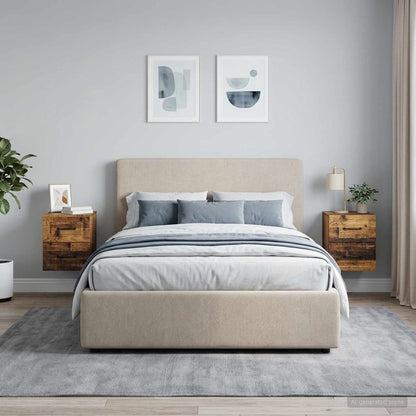 Mobiletto da notte a muro 2 pcs Legno antico 34,5 x 33 x 40 cm