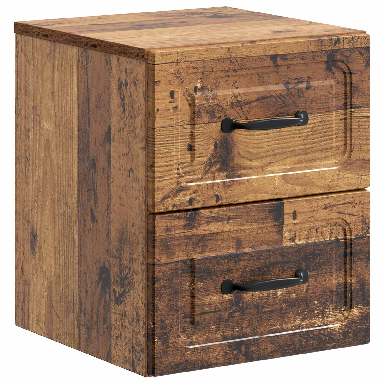 Mobiletto da notte a muro 2 pcs Legno antico 34,5 x 33 x 40 cm | homemem39