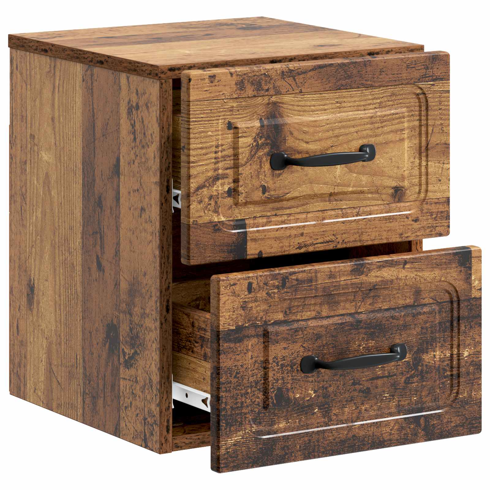 Mobiletto da notte a muro 2 pcs Legno antico 34,5 x 33 x 40 cm | homemem39