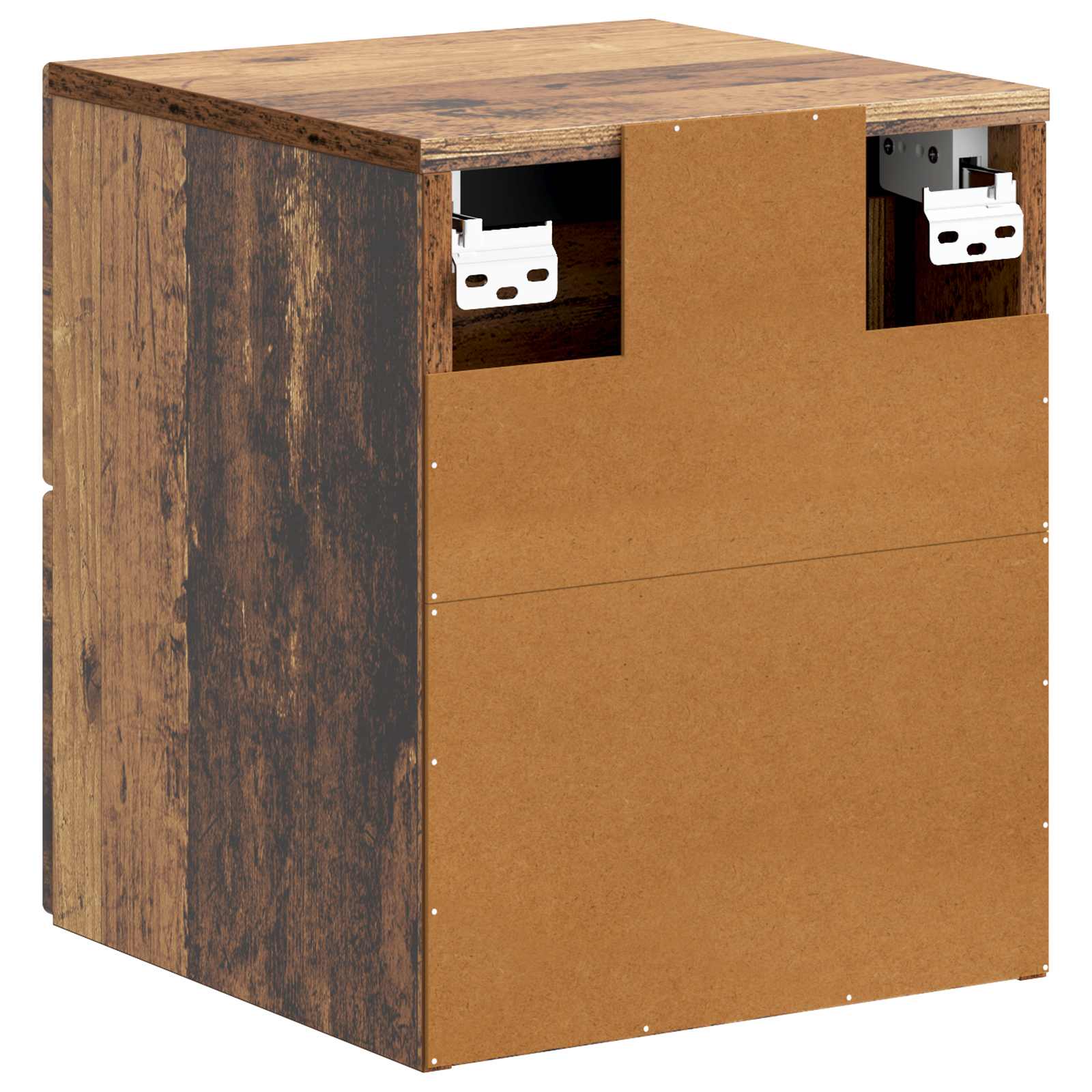 Mobiletto da notte a muro 2 pcs Legno antico 34,5 x 33 x 40 cm | homemem39