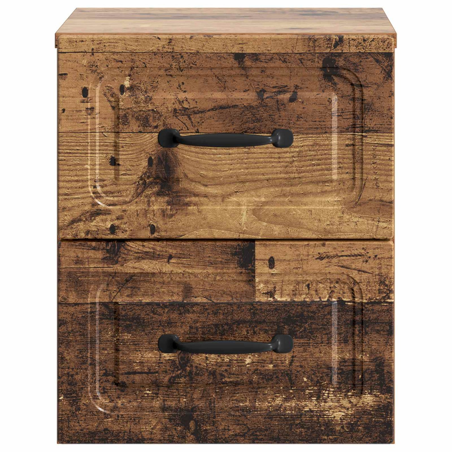 Mobiletto da notte a muro 2 pcs Legno antico 34,5 x 33 x 40 cm