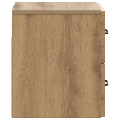 Mobiletto da notte a muro Rovere Artigianale 34,5 x 33 x 40 cm