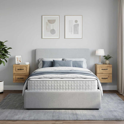 Mobiletto da notte a muro 2 pz Rovere Artigianale