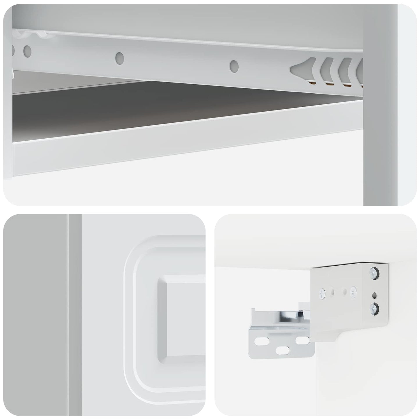 Tavolino da Parete Laterale Bianco 59 x 34,5 x 17 cm | homemem39