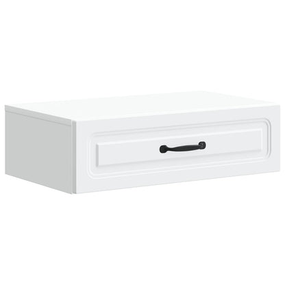 Tavolino da Parete Laterale Bianco 59 x 34,5 x 17 cm | homemem39