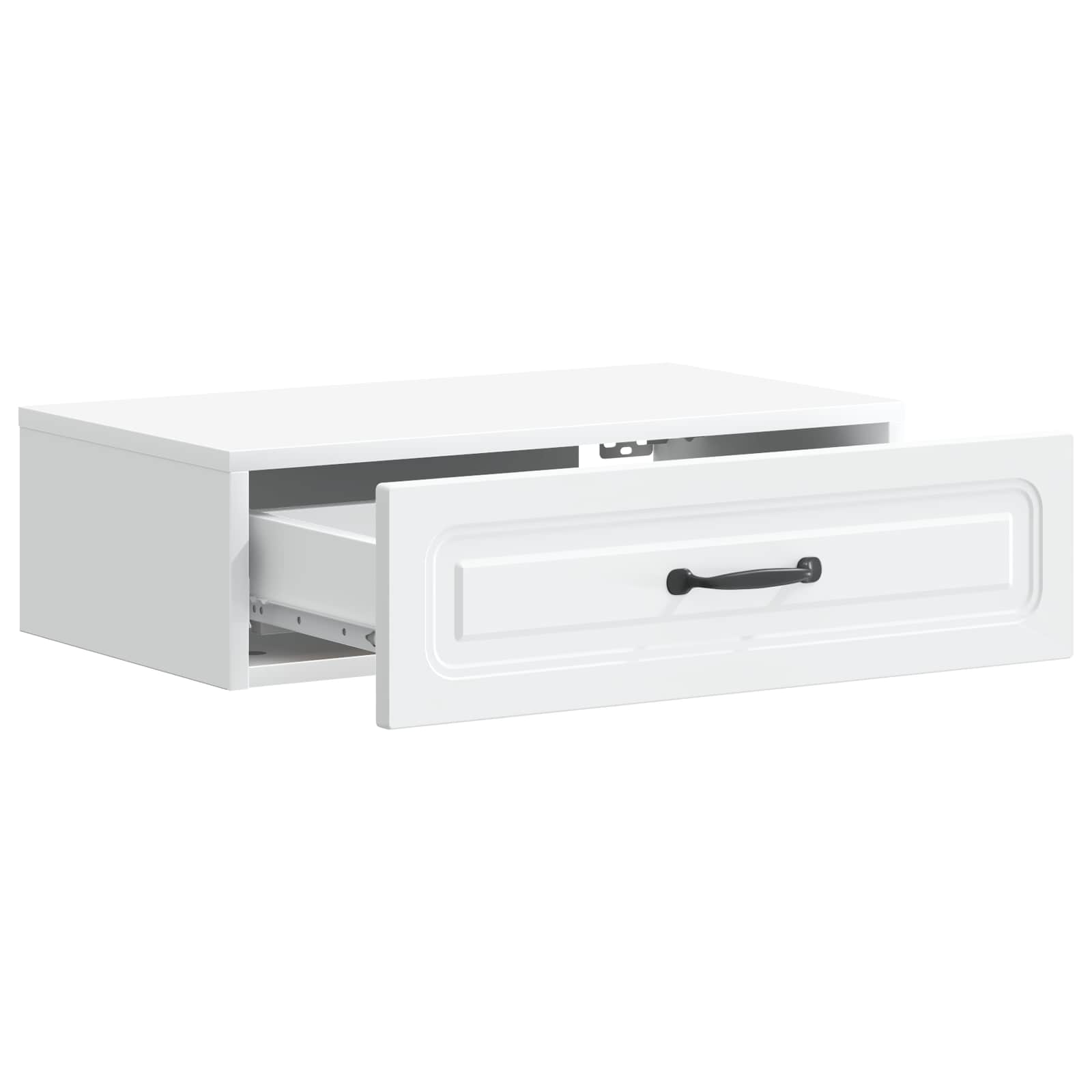 Tavolino da Parete Laterale Bianco 59 x 34,5 x 17 cm | homemem39