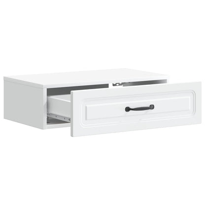 Tavolino da Parete Laterale Bianco 59 x 34,5 x 17 cm | homemem39