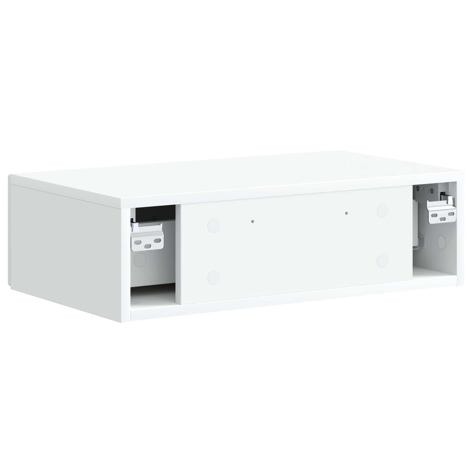 Tavolino da Parete Laterale Bianco 59 x 34,5 x 17 cm | homemem39