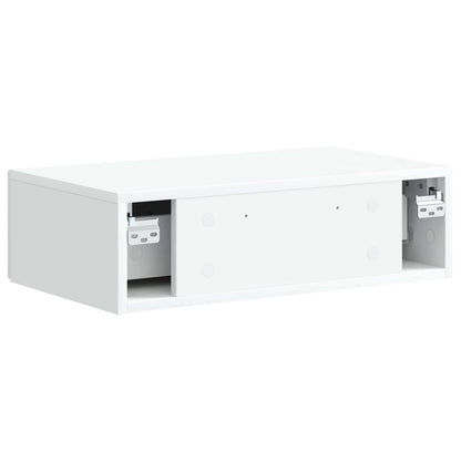 Tavolino da Parete Laterale Bianco 59 x 34,5 x 17 cm | homemem39