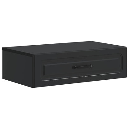 Tavolino da Parete Laterale Nero 59 x 34,5 x 17 cm