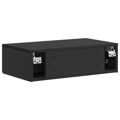 Tavolino da Parete Laterale Nero 59 x 34,5 x 17 cm | homemem39